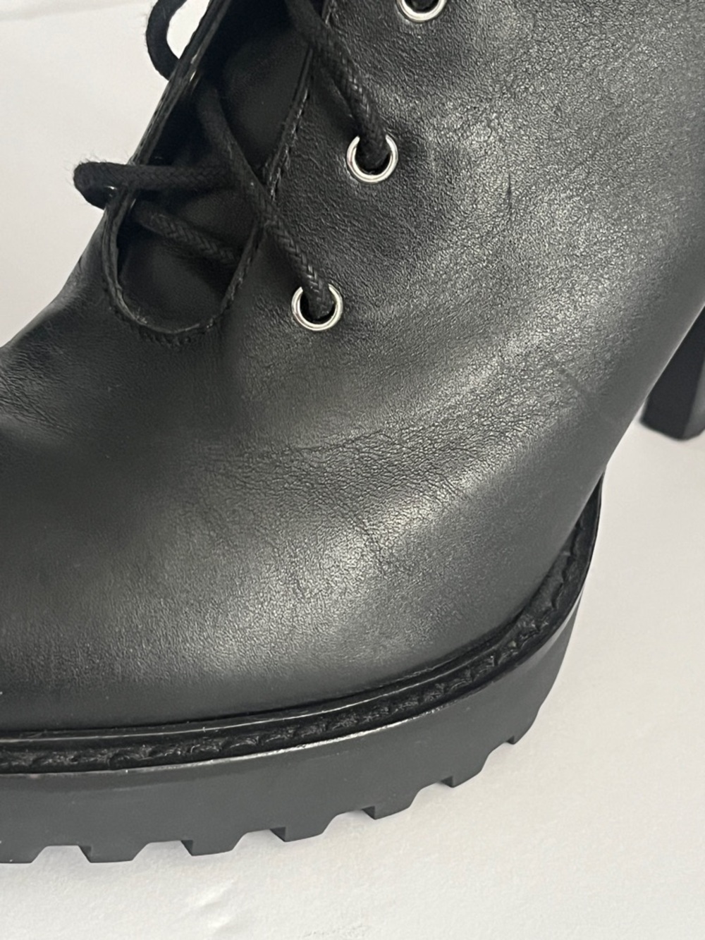 Michael Kors Kyle Leather Lace-Up Stiletto Boot in Black - Size 6 - Picture 11 of 16